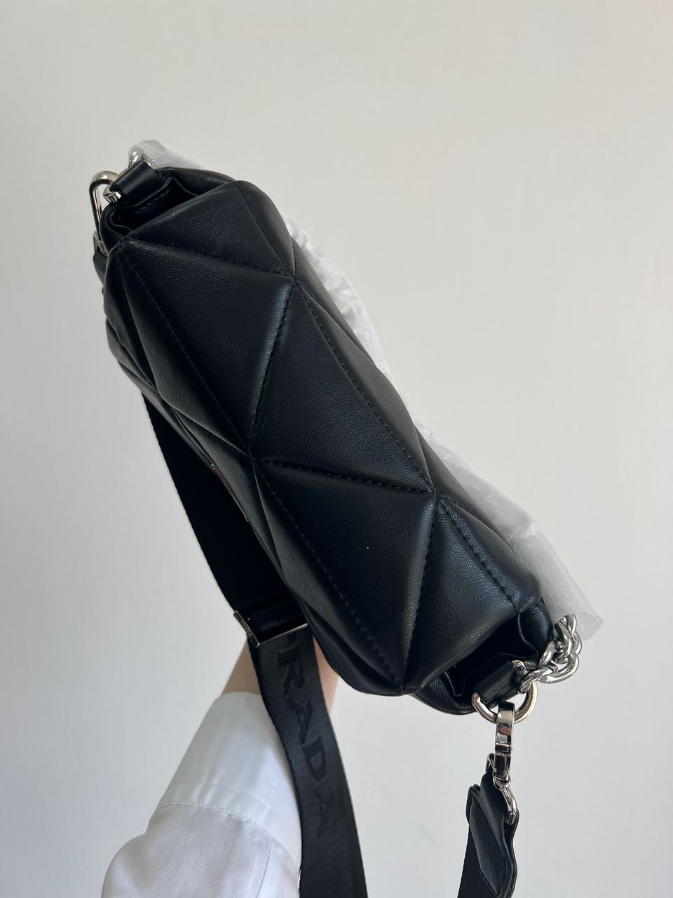 Prada Re-Nylon Padded Shoulder Black - 7