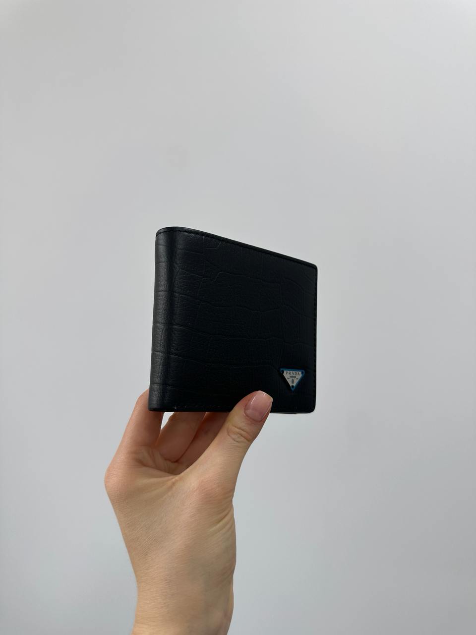 Prada Saffiano Leather Wallet Crocodile Embossed in Black - 5