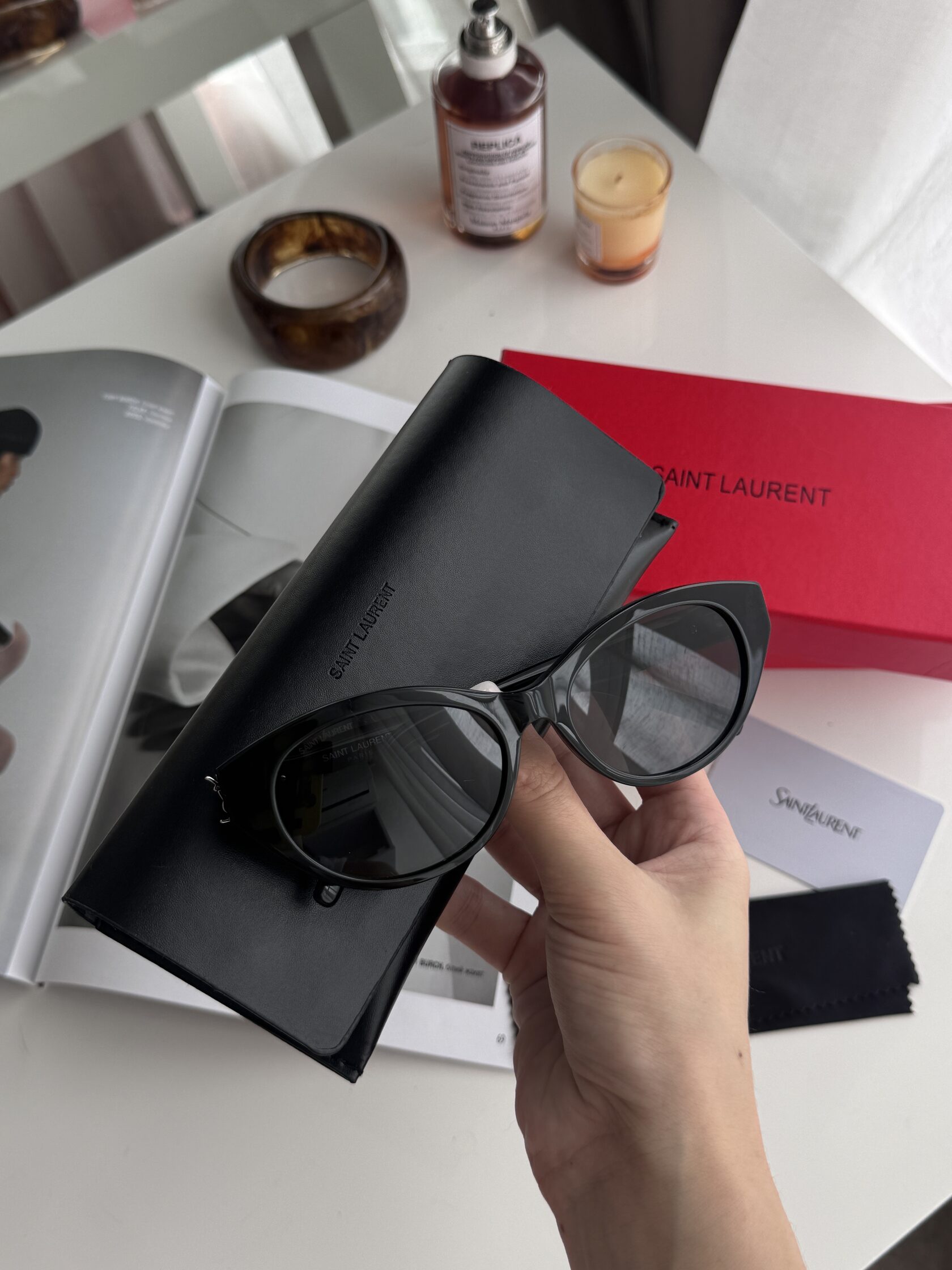 Saint Laurent Black/Silver SL M148/F 002 - 3