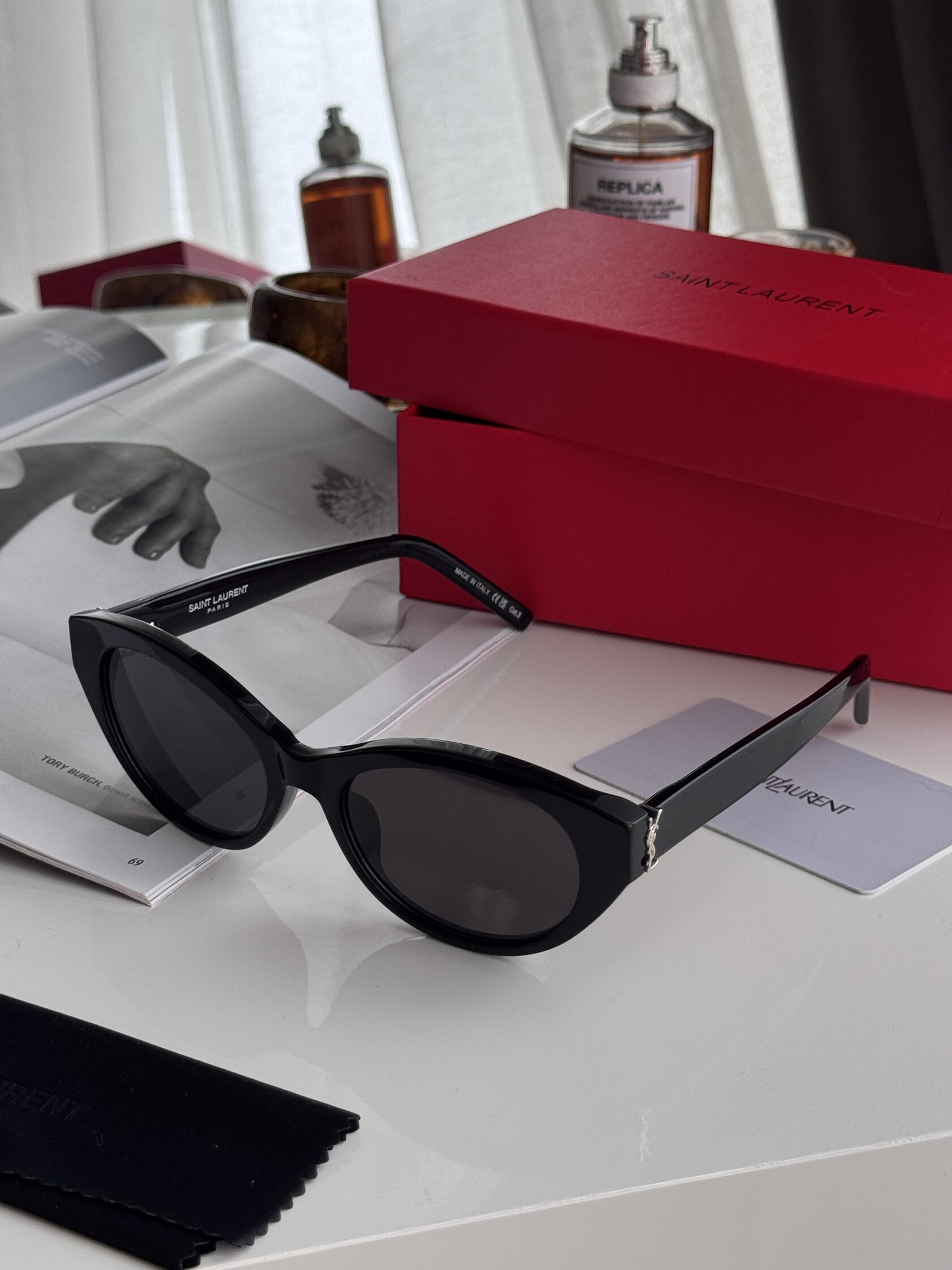 Saint Laurent Black/Silver SL M148/F 002 - 6