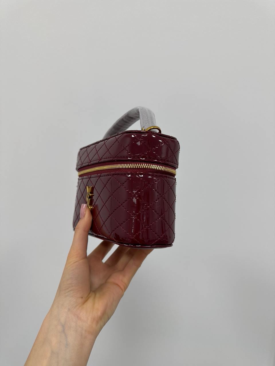 Saint Laurent Gaby Vanity Lacquered Leather Shoulder Bag Red - 7