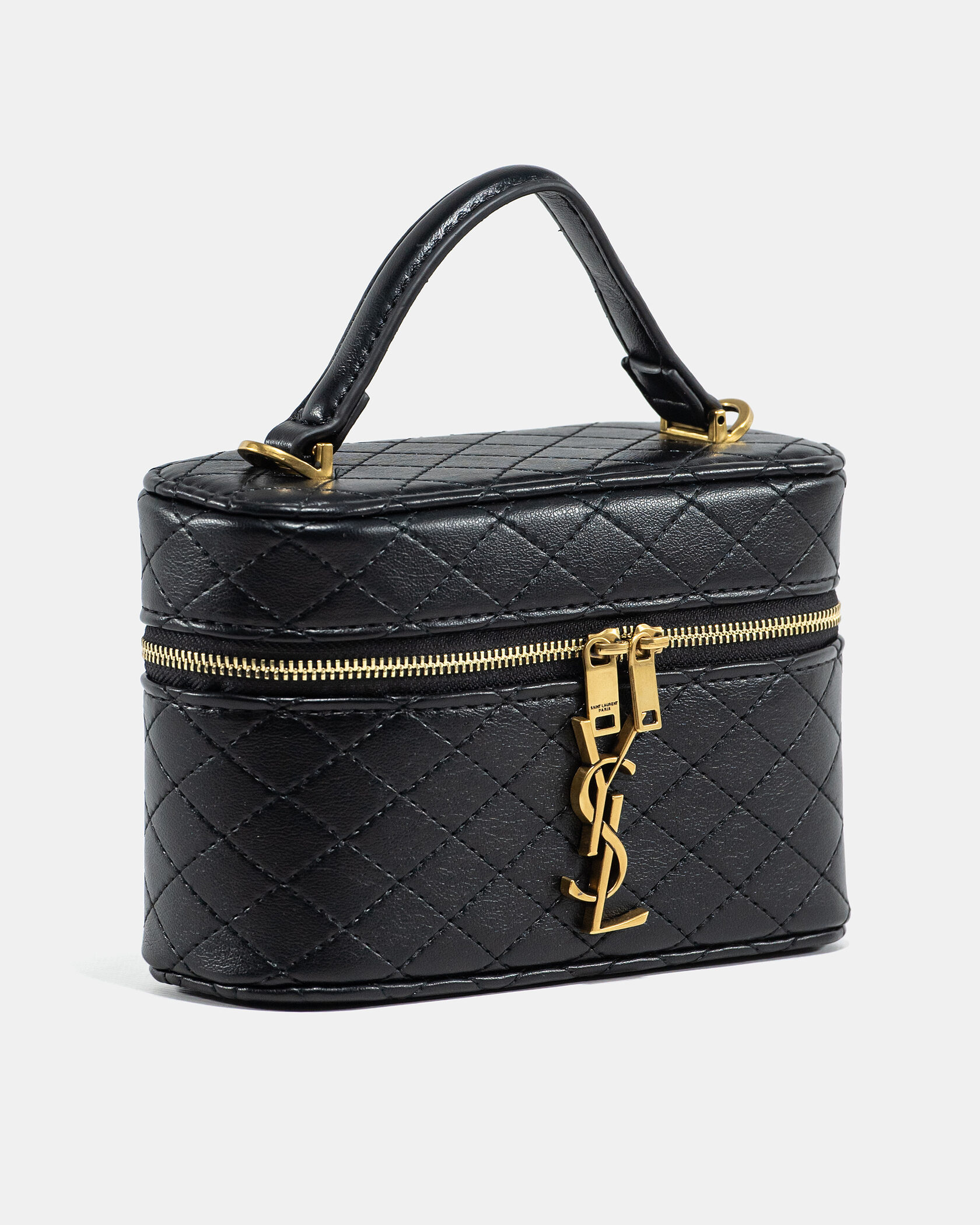 Saint Laurent Gaby Vanity Leather Shoulder Bag Black - 6