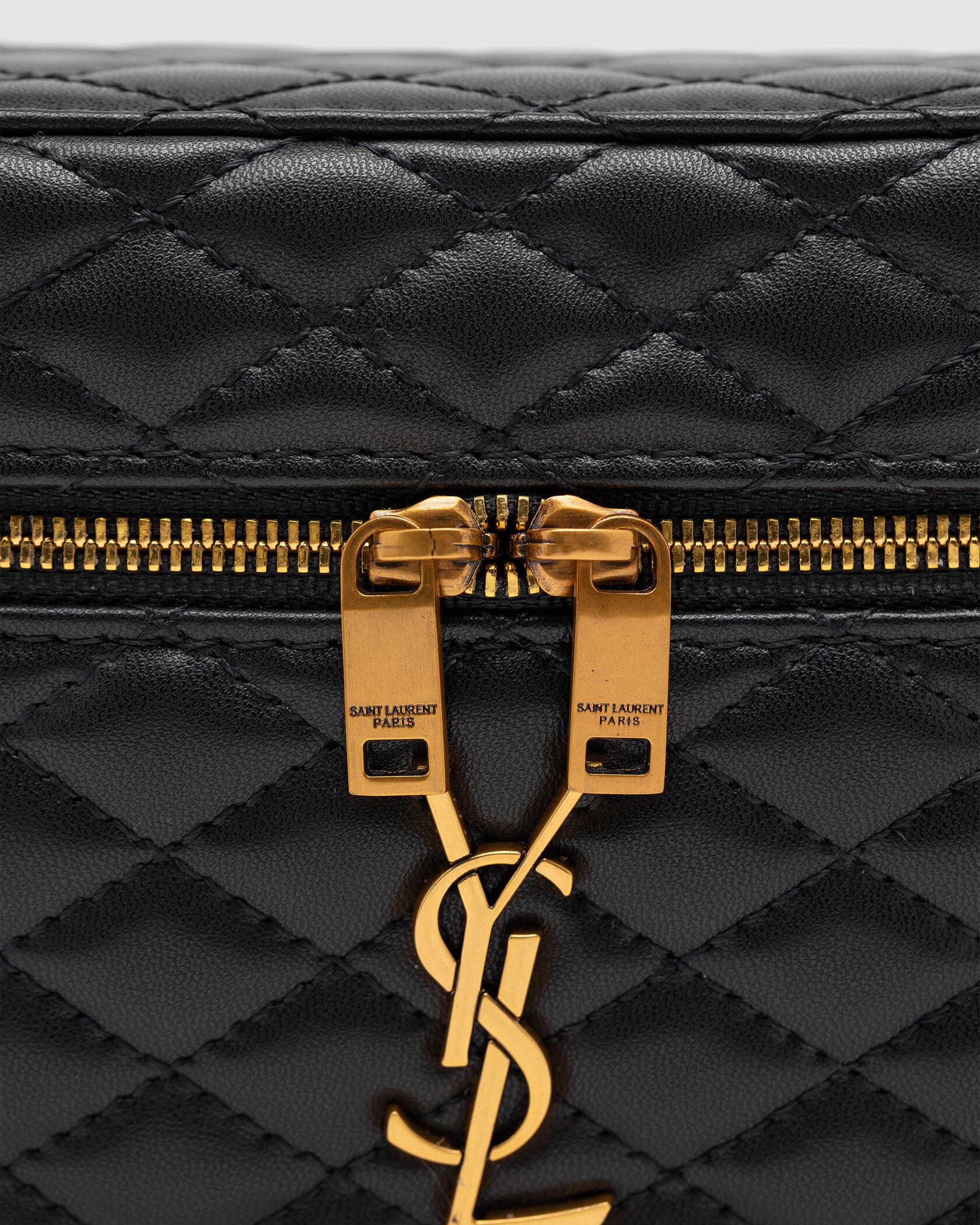 Saint Laurent Gaby Vanity Leather Shoulder Bag Black - 4