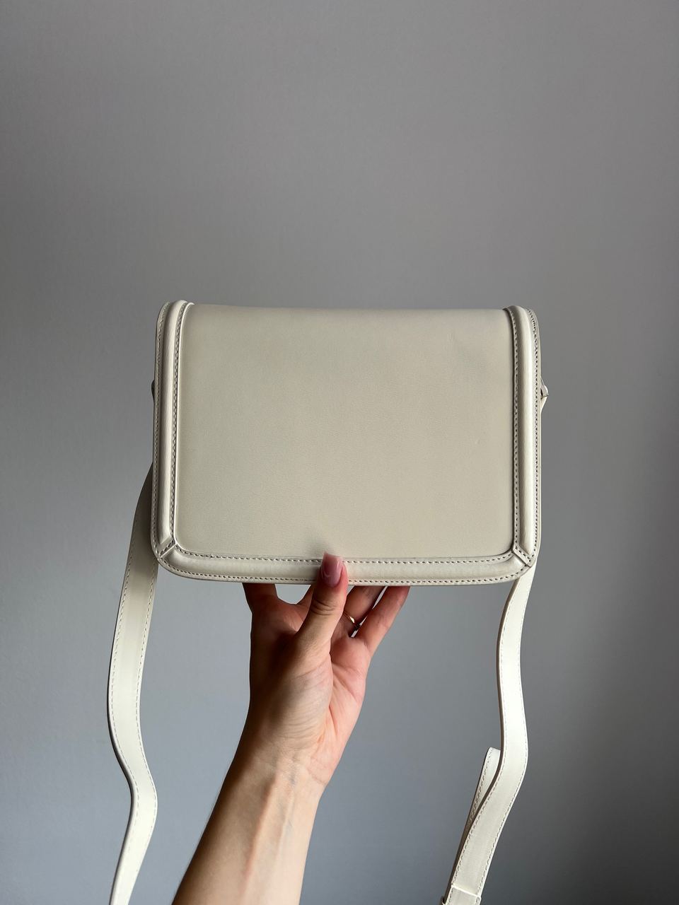 Saint Laurent Large Solferino Cream/Silver - 4