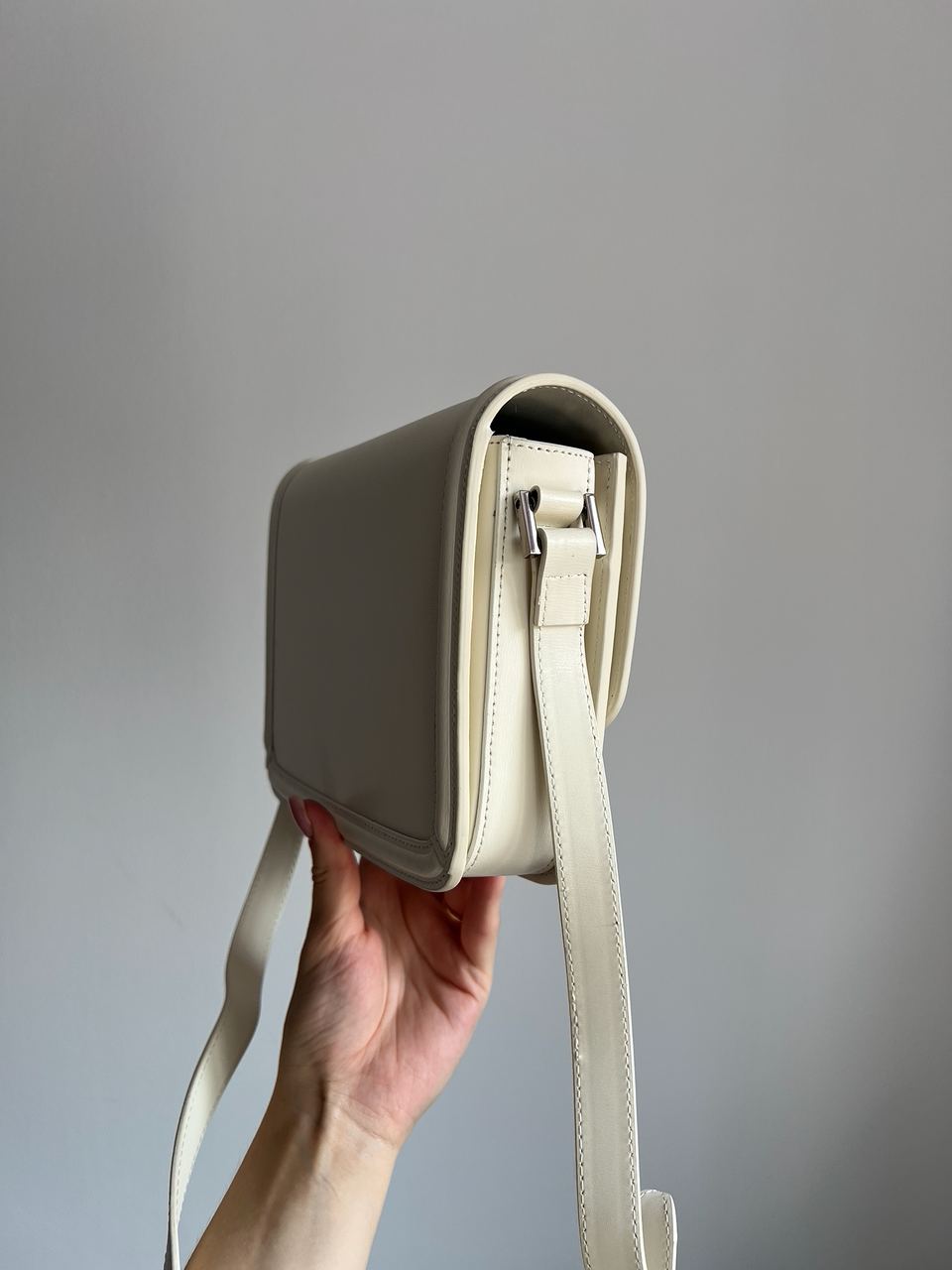 Saint Laurent Large Solferino Cream/Silver - 5