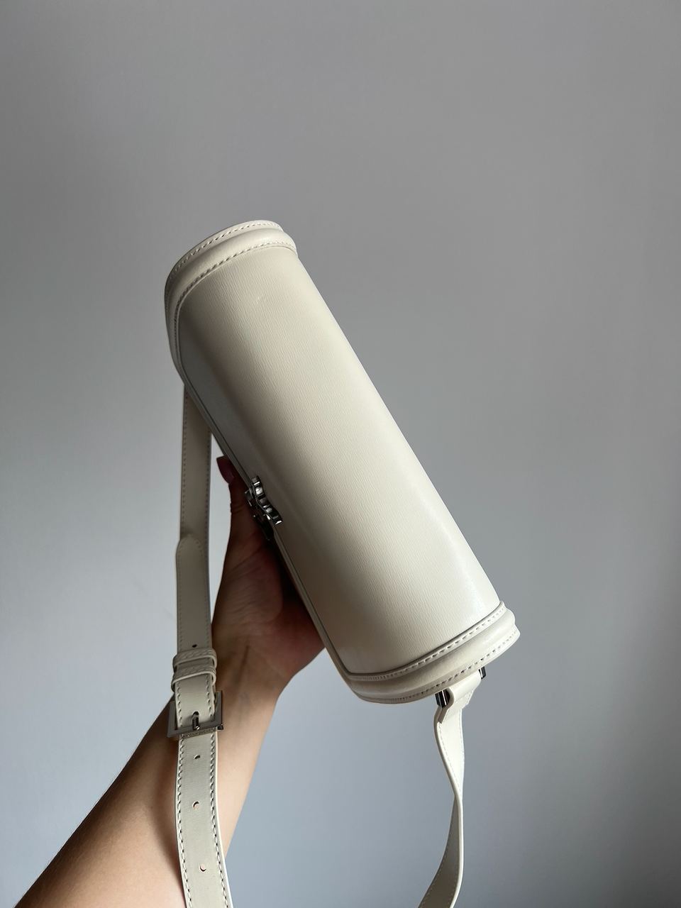 Saint Laurent Large Solferino Cream/Silver - 6