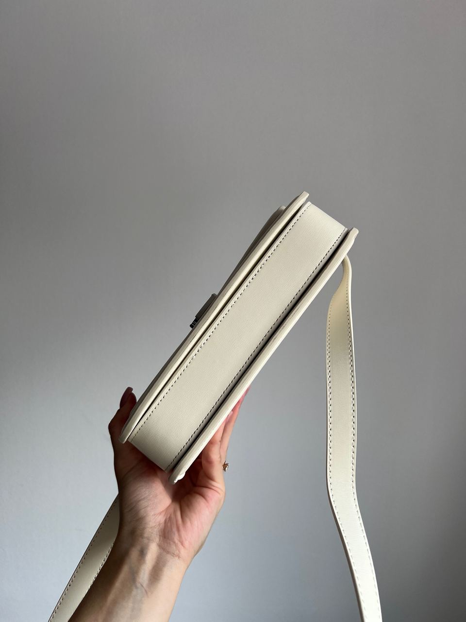 Saint Laurent Large Solferino Cream/Silver - 7