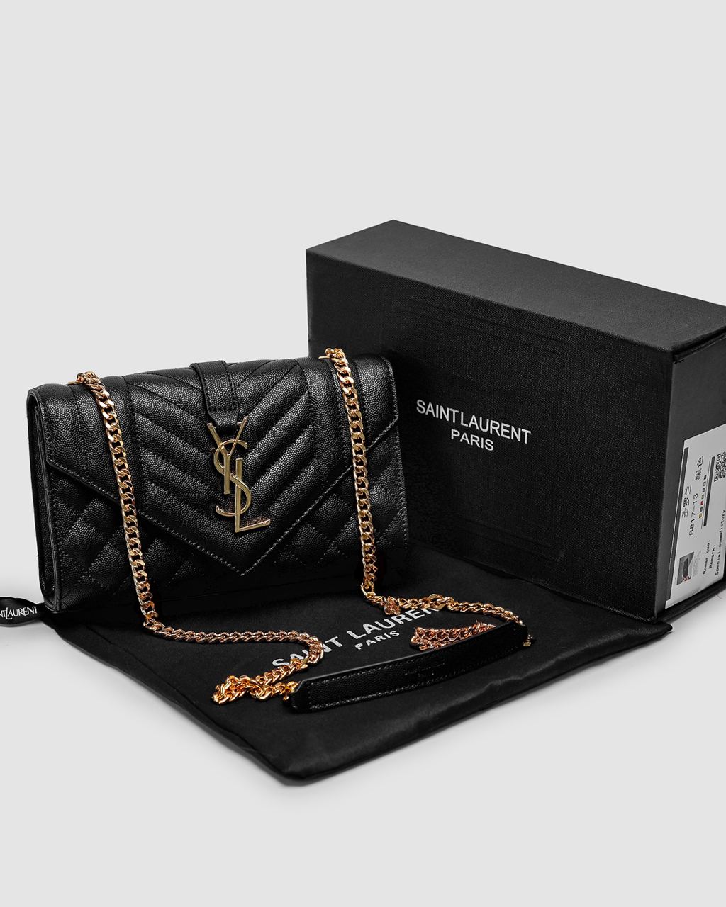 Saint Laurent Leather Envelope Chain Bag - 2