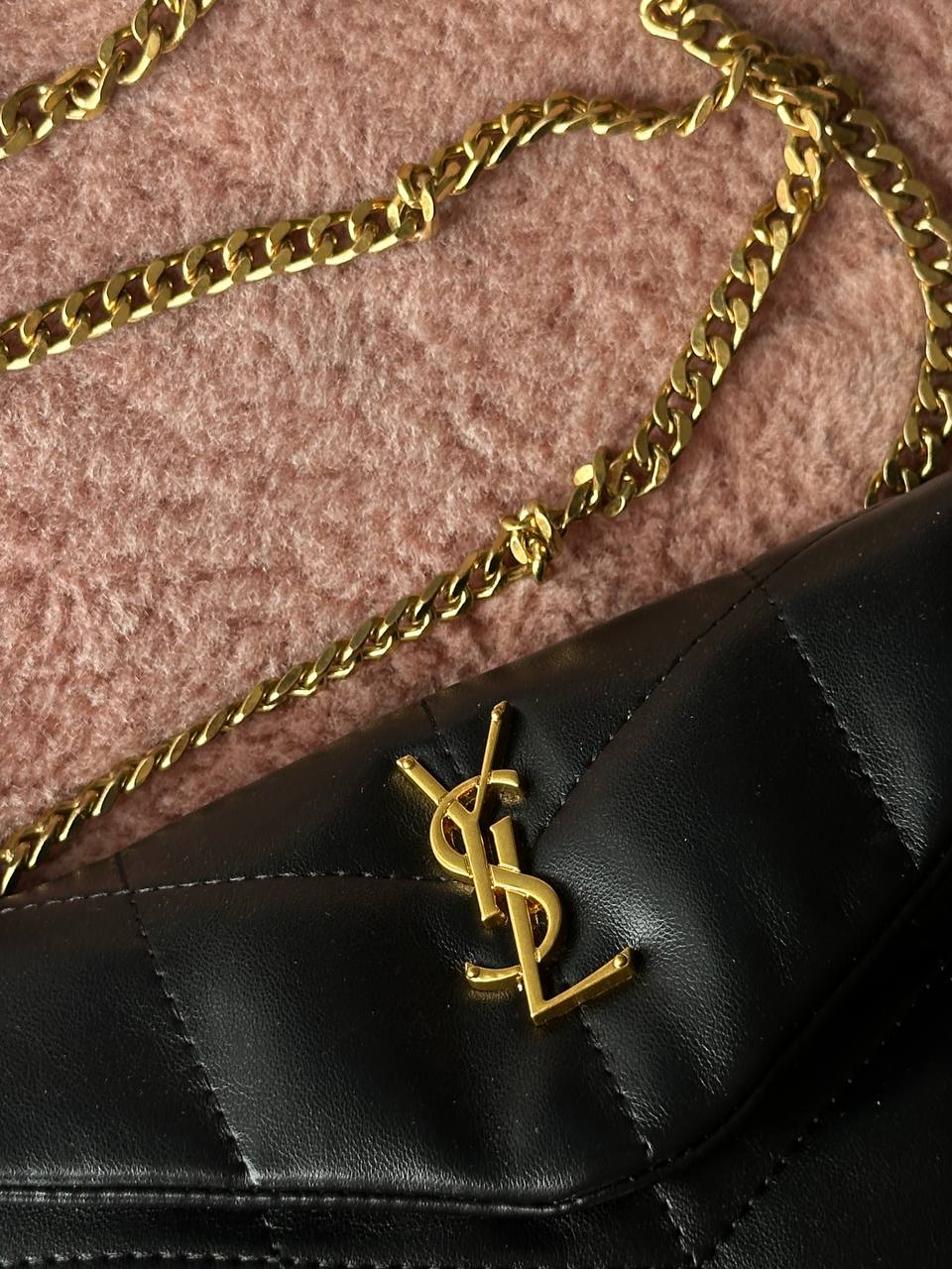 Saint Laurent Loulou Chain Bag In Black - 3