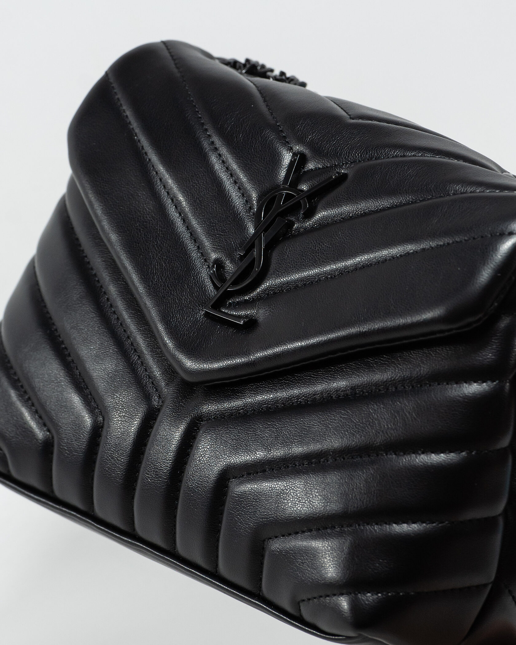 Saint Laurent Loulou Puffer Small Shoulder Bag in Black Quilted Leather with Black Hardware - 6
