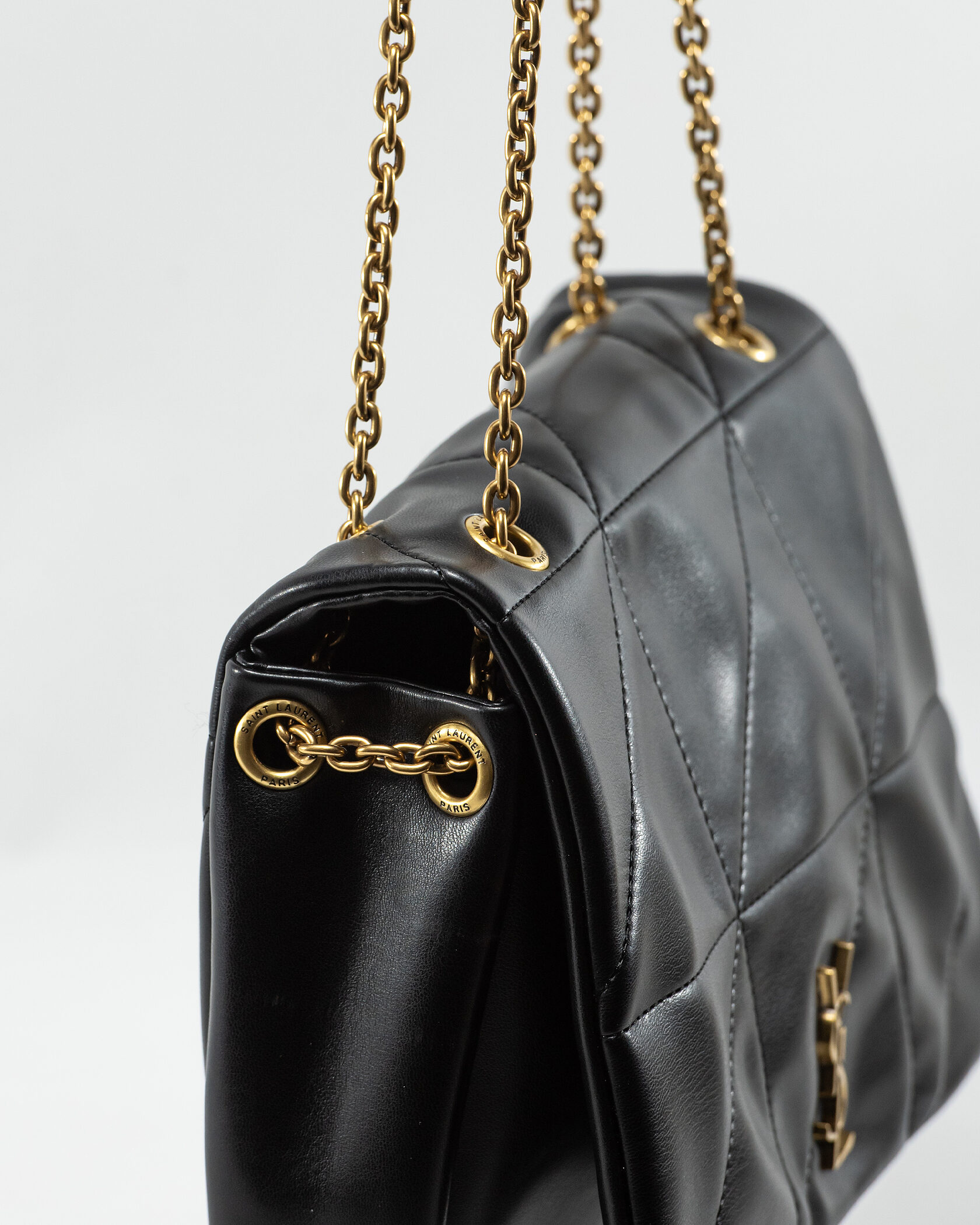 Saint Laurent Loulou Puffer Small Shoulder Bag in Black Quilted Leather - 11