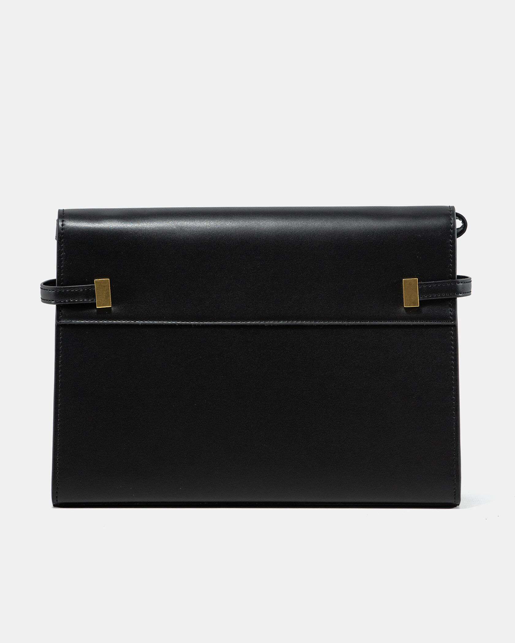 Saint Laurent Manhattan Leather Shoulder Bag Black - 8