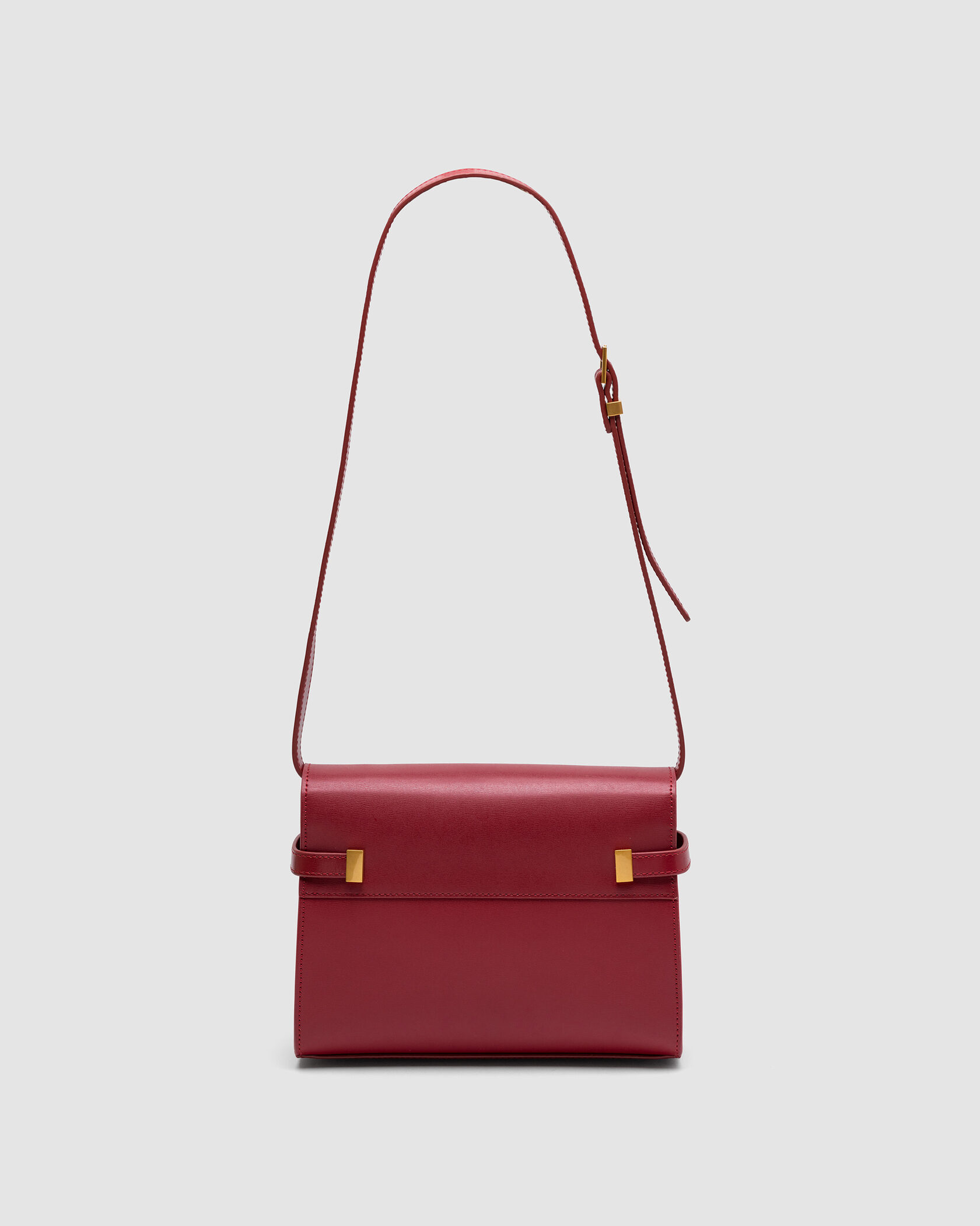 Saint Laurent Manhattan Medium Leather Shoulder Bag Burgundy - 4