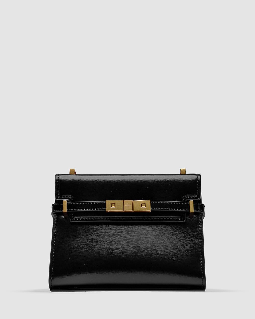 Saint Laurent Manhattan Mini Leather Shoulder Bag Black - 6