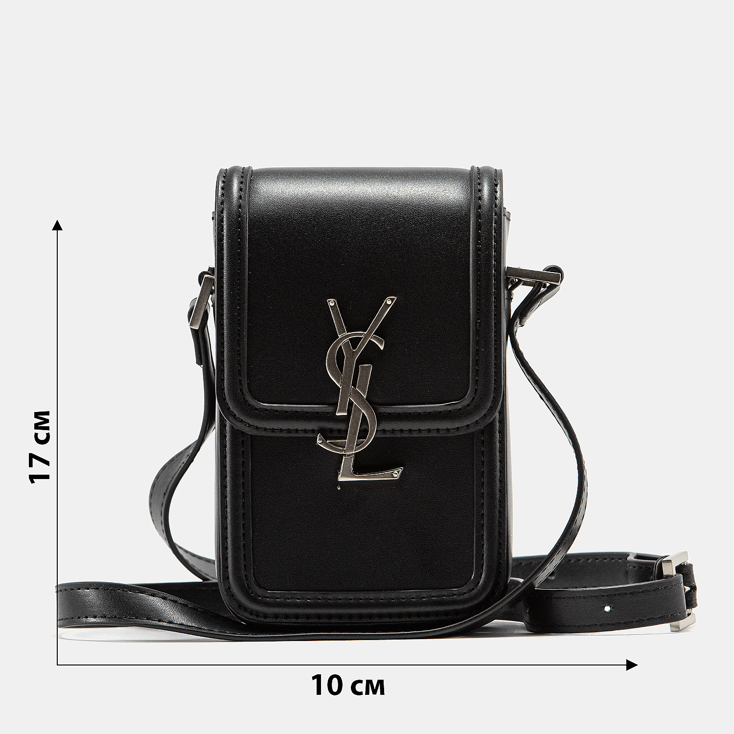 Saint Laurent Mini Solferino Satchel Bag in Calf Leather - 3