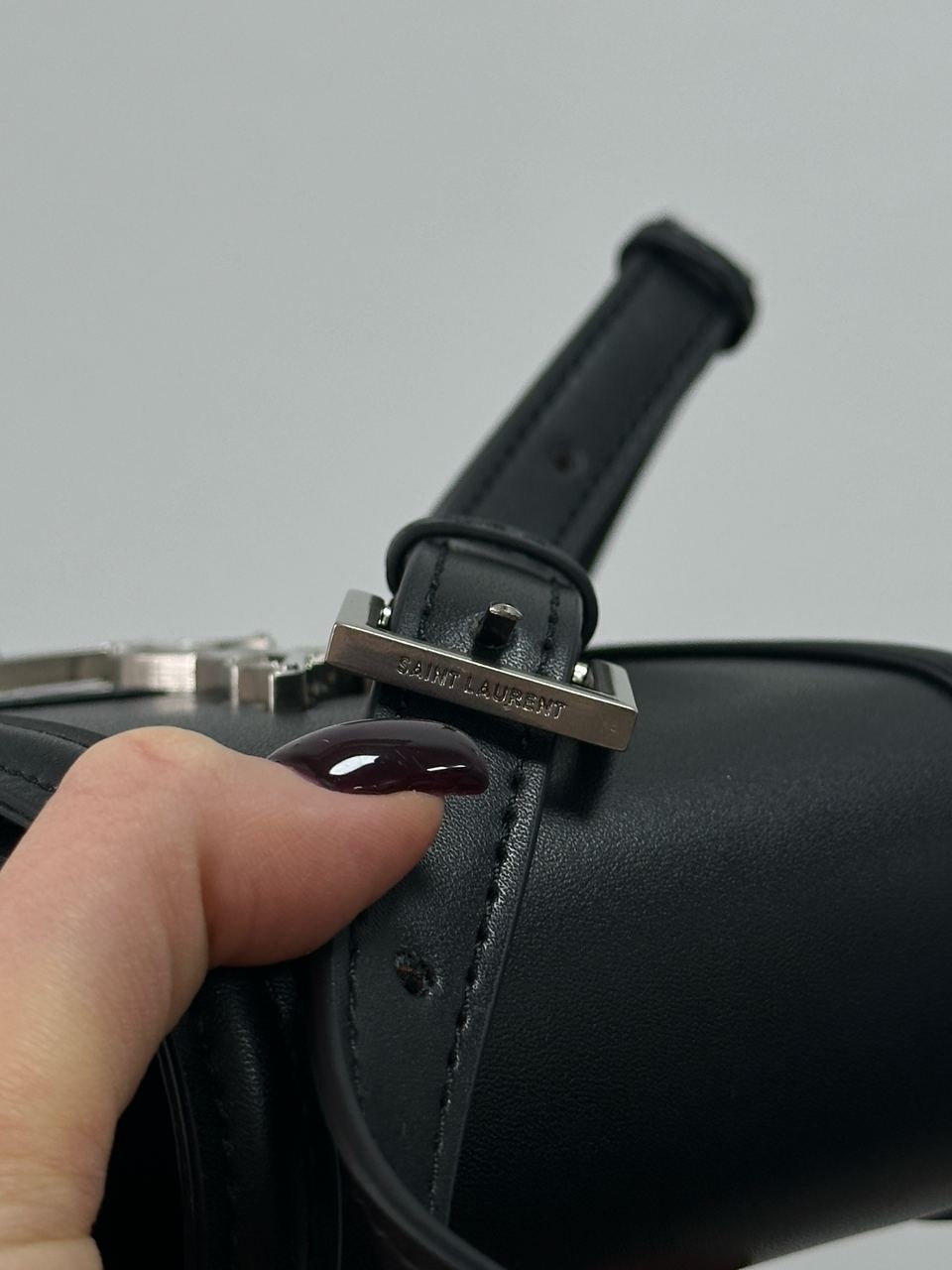 Saint Laurent Mini Solferino Satchel Bag in Calf Leather - 14