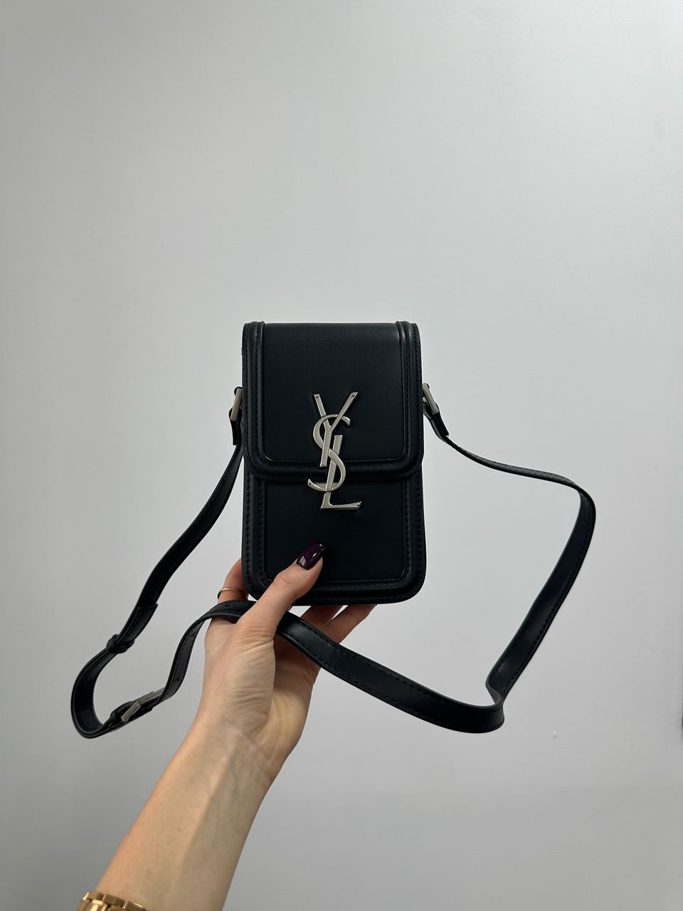 Saint Laurent Mini Solferino Satchel Bag in Calf Leather - 5