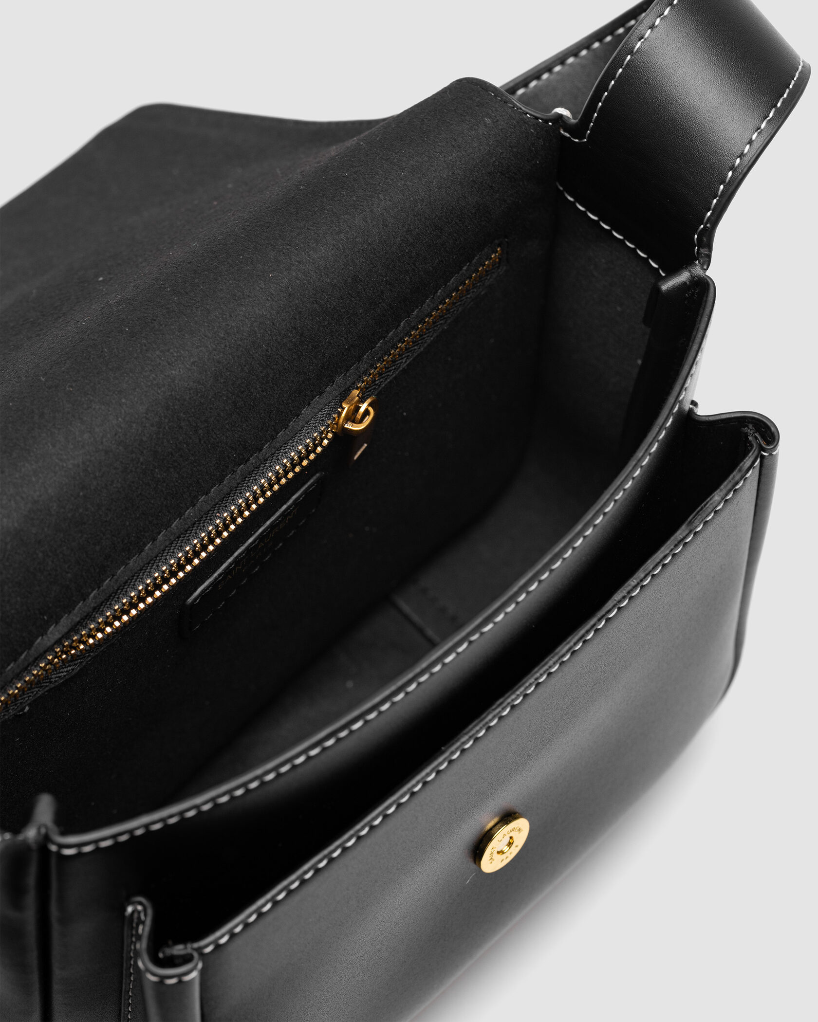Saint Laurent Niki Besace in Leather Black/Gold - 12