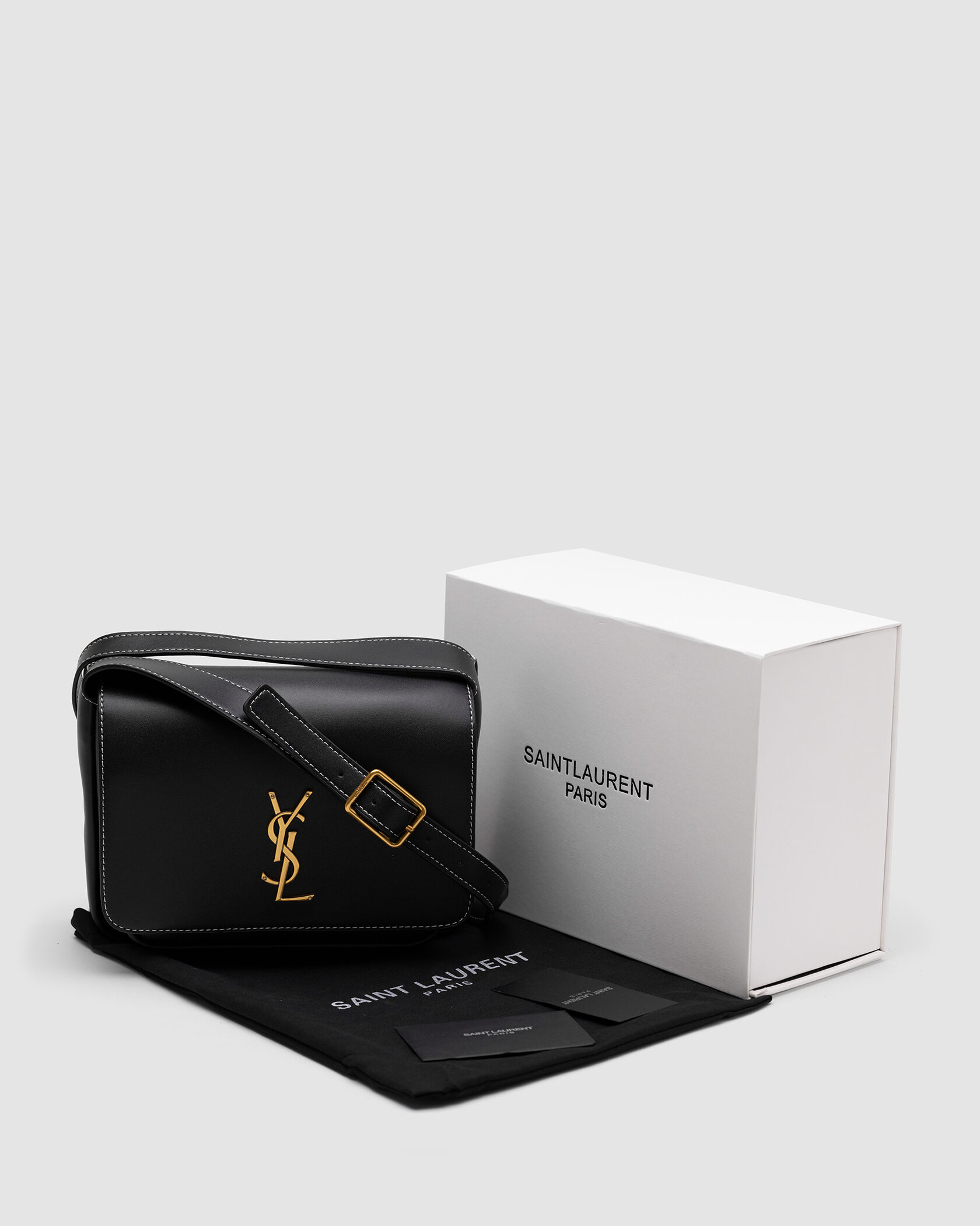 Saint Laurent Niki Besace in Leather Black/Gold - 2