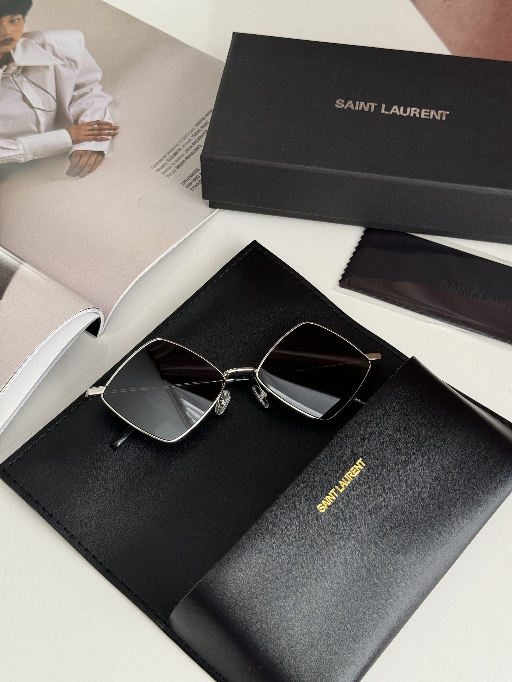 Saint Laurent SL 302 COL-001A Black/Silver - 3