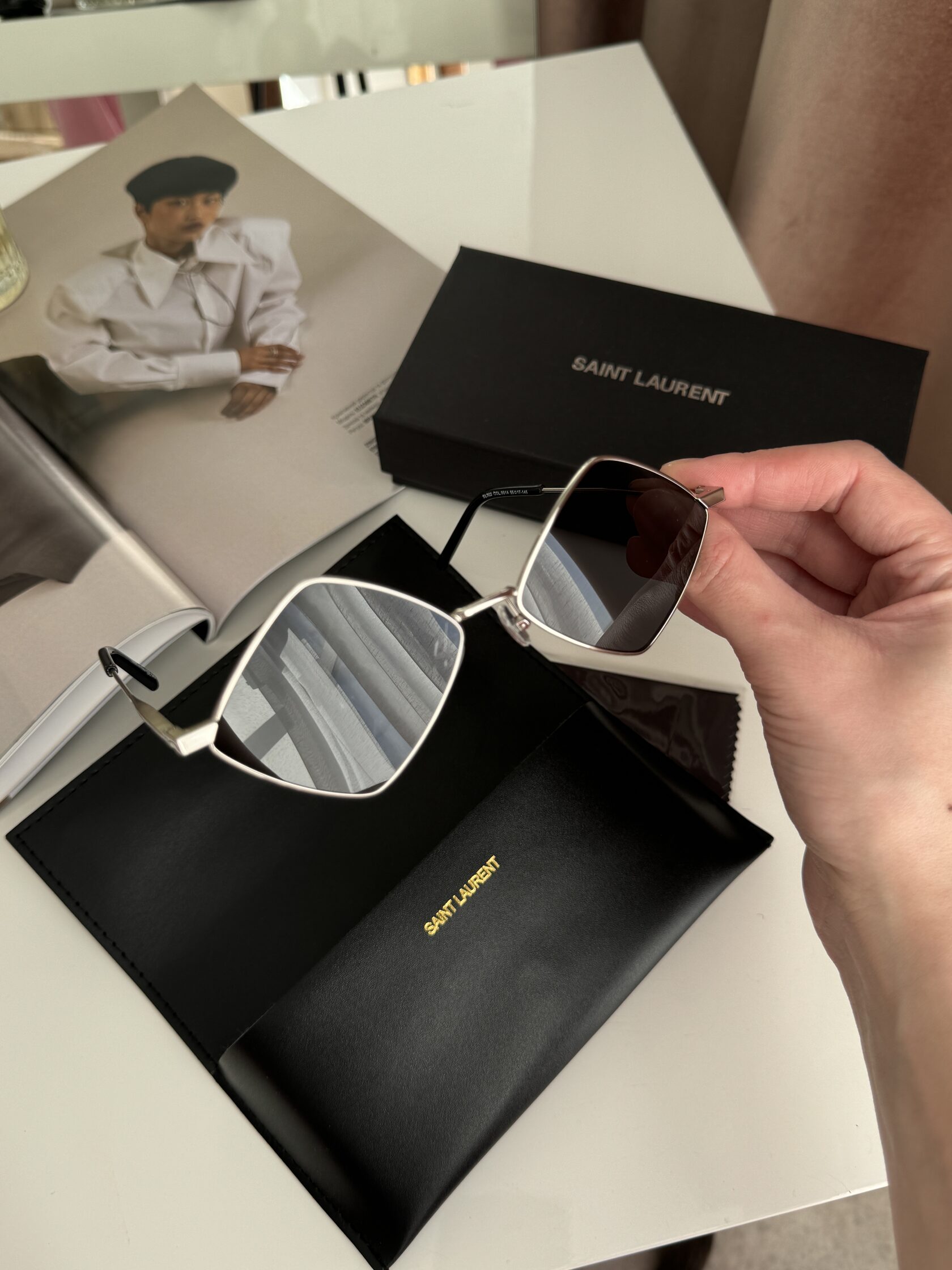 Saint Laurent SL 302 COL-001A Black/Silver - 7