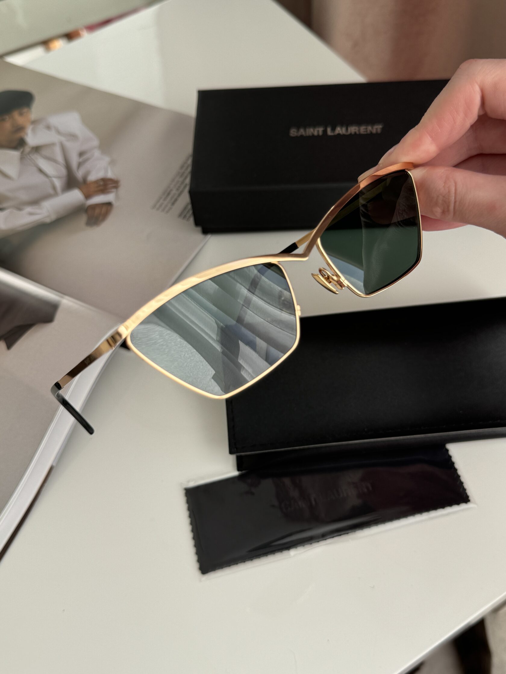 Saint Laurent SL 637 001 Green/Gold - 10