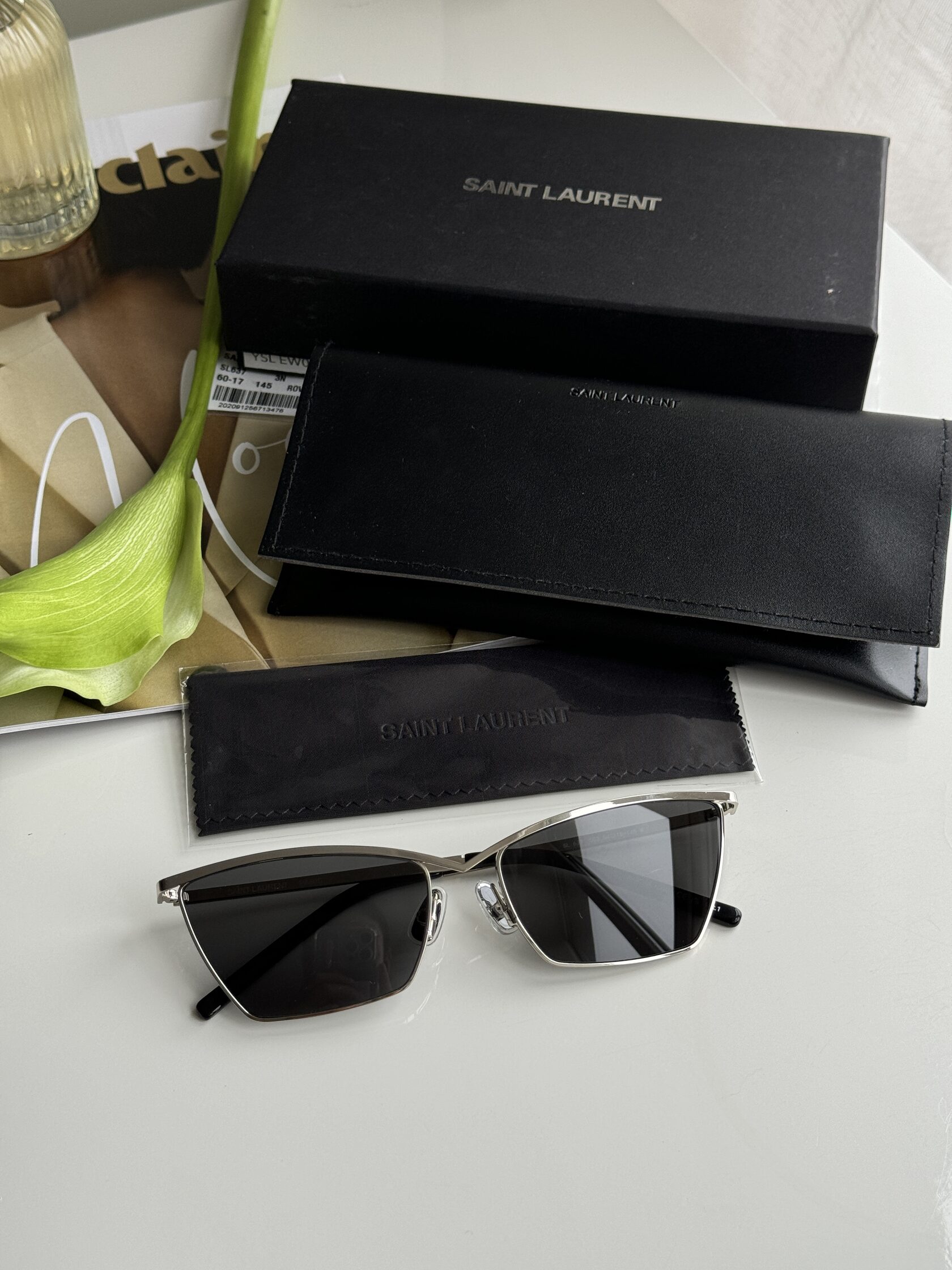 Saint Laurent SL 637 003 Black/Silver - 2