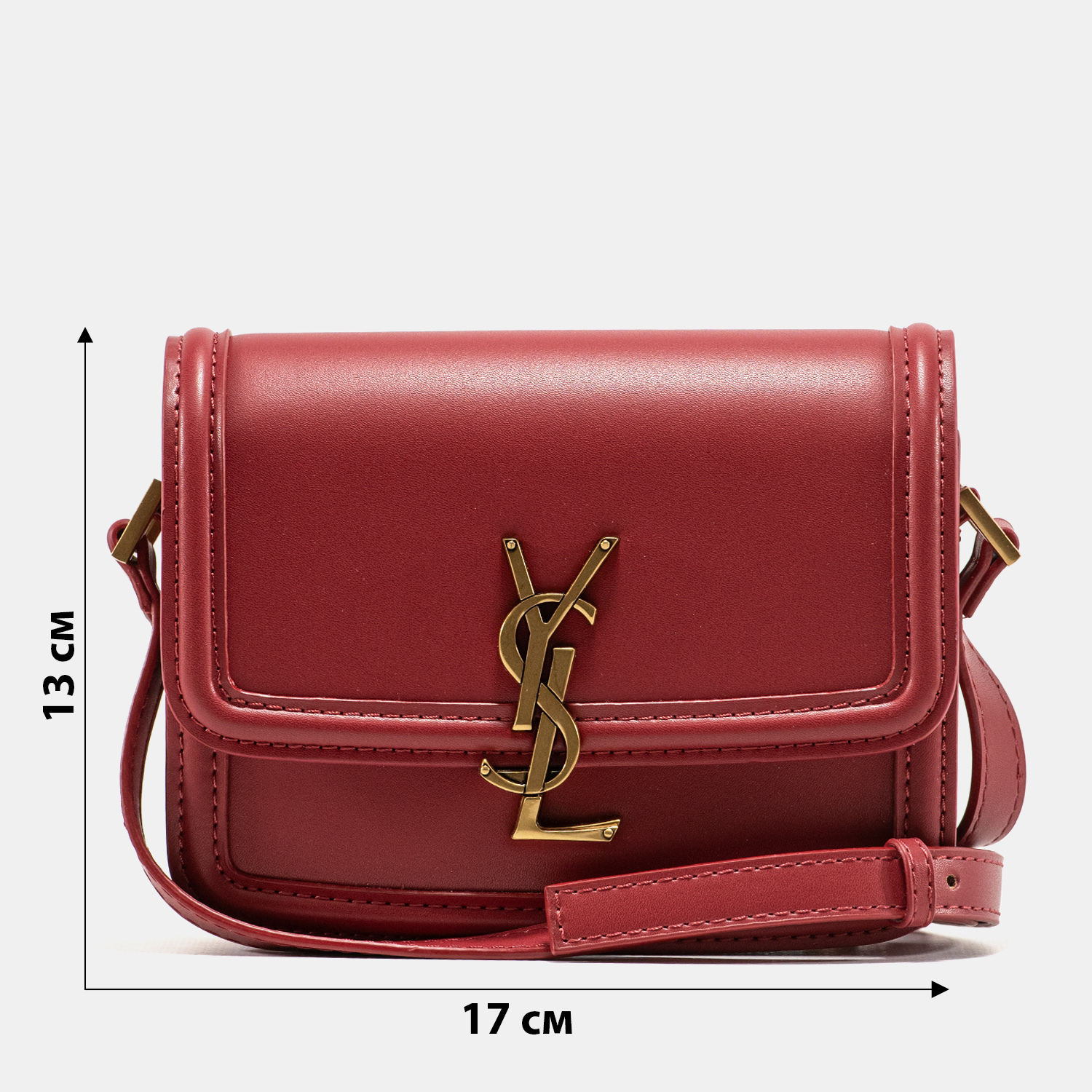 Saint Laurent Solferino Burgundy/Gold - 2