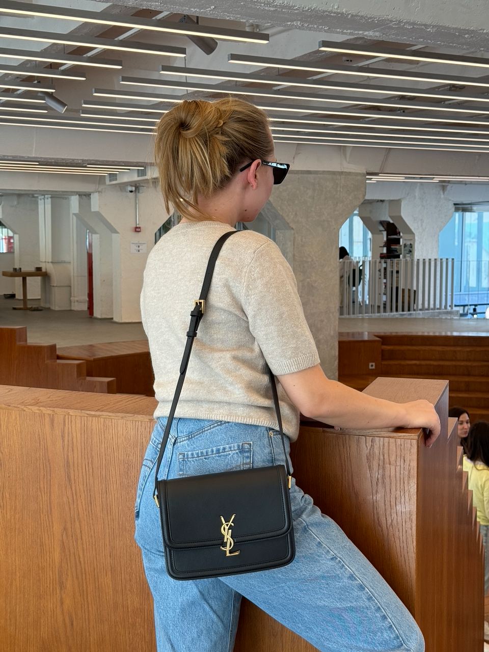 Saint Laurent Solferino Large Black/Gold - 7