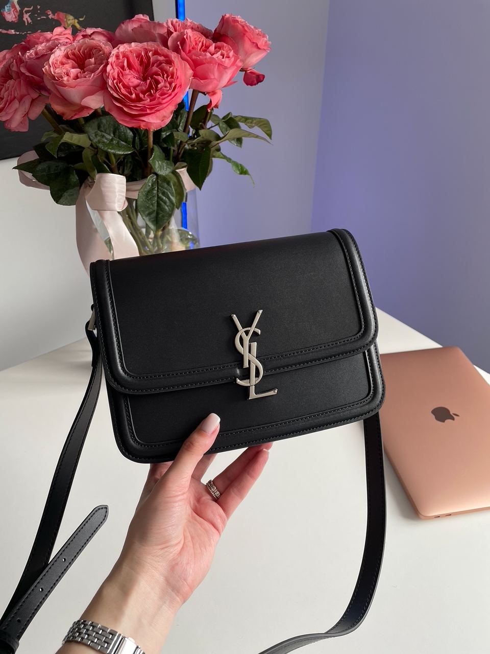 Saint Laurent Solferino Large Black/Silver - 4