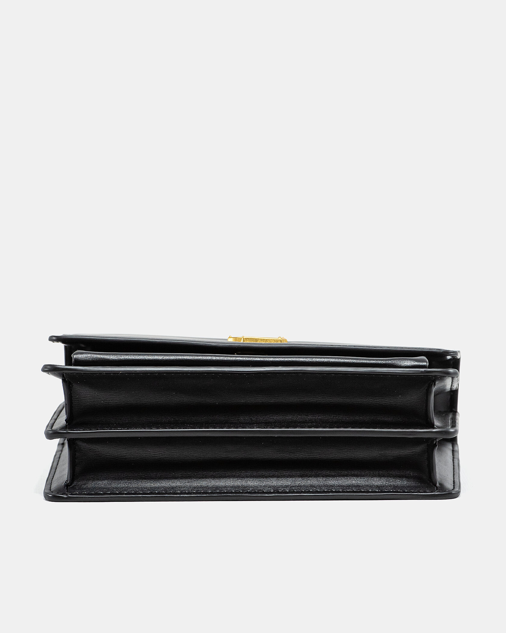 Saint Laurent Sunset Small Shoulder Bag in Black Leather with Gold Hardware - 11