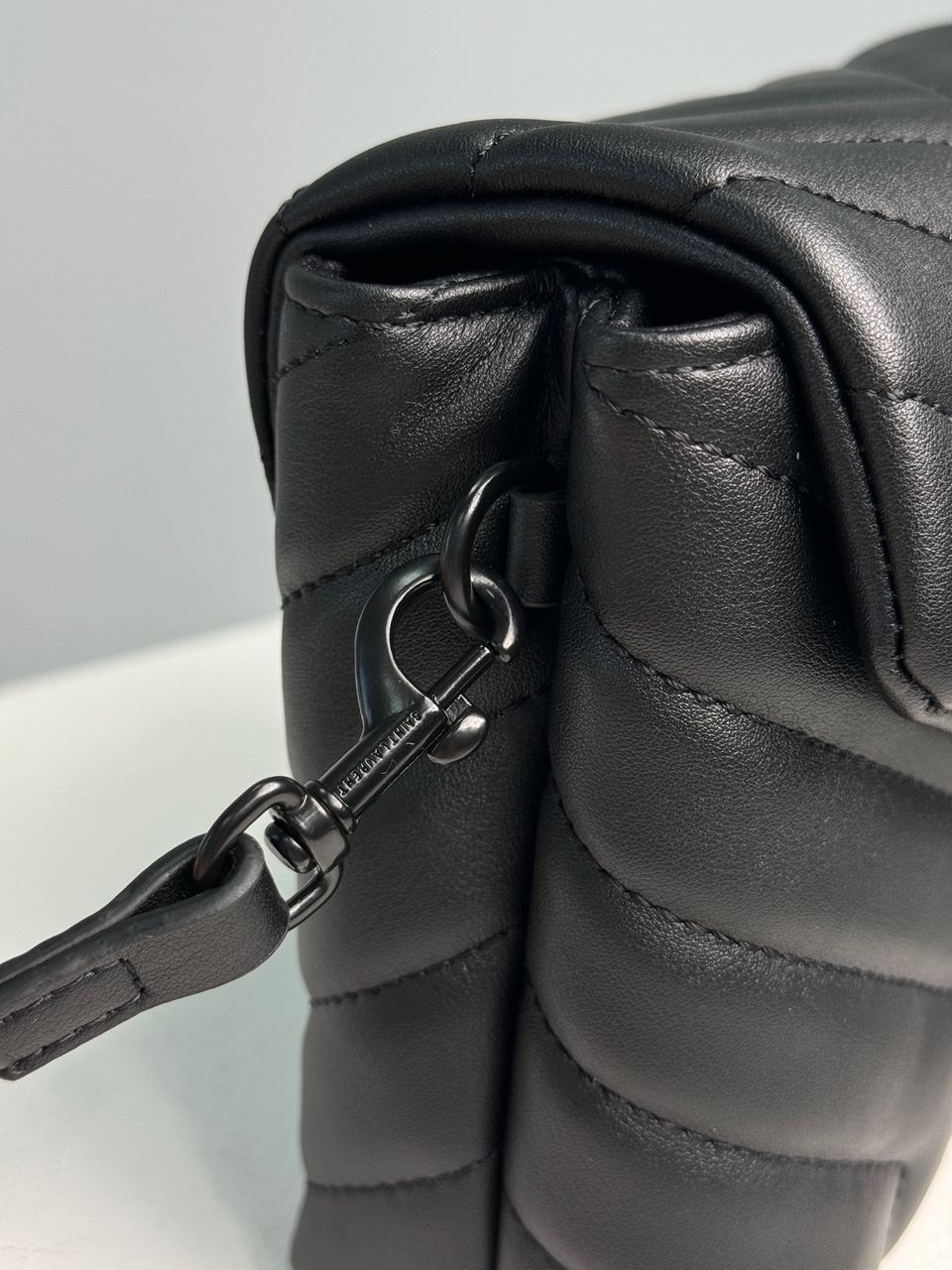 Saint Laurent Toy LouLou In Quilted Leather Black/Black - 17