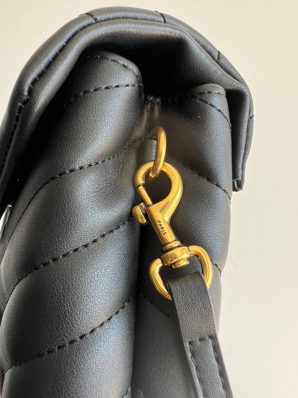 Saint Laurent Toy LouLou In Quilted Leather Black/Gold - 15