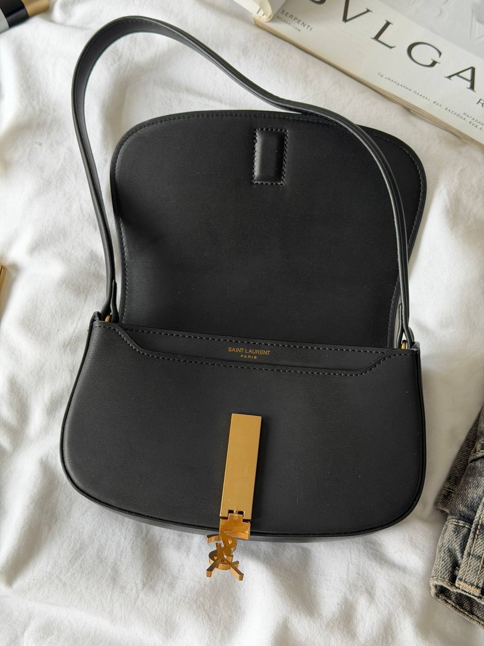 Saint Laurent Voltaire in Box Black/Gold - 10