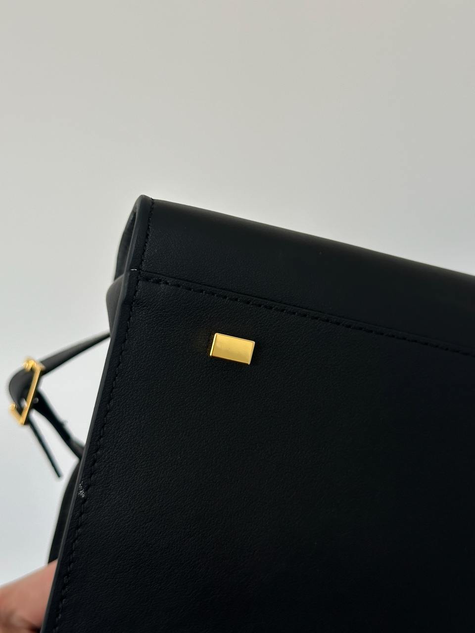 The Row Soft Margaux 26 Bag in Leather Black - 10