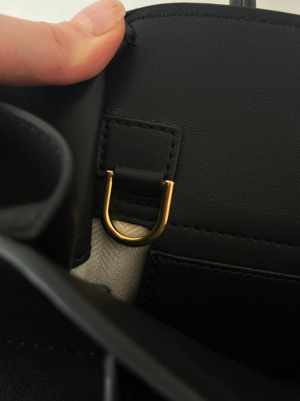 The Row Soft Margaux 26 Bag in Leather Black - 12