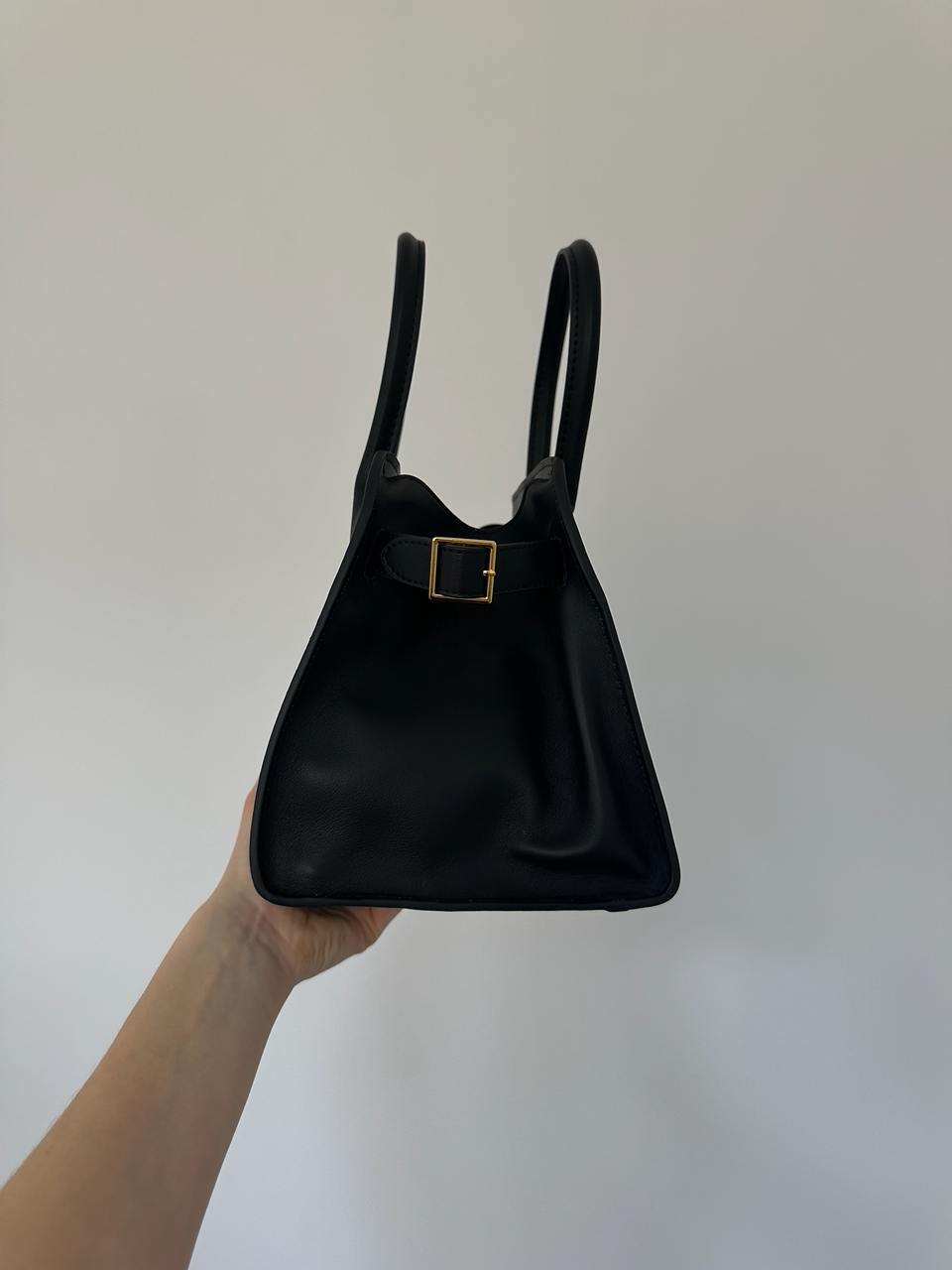 The Row Soft Margaux 26 Bag in Leather Black - 6
