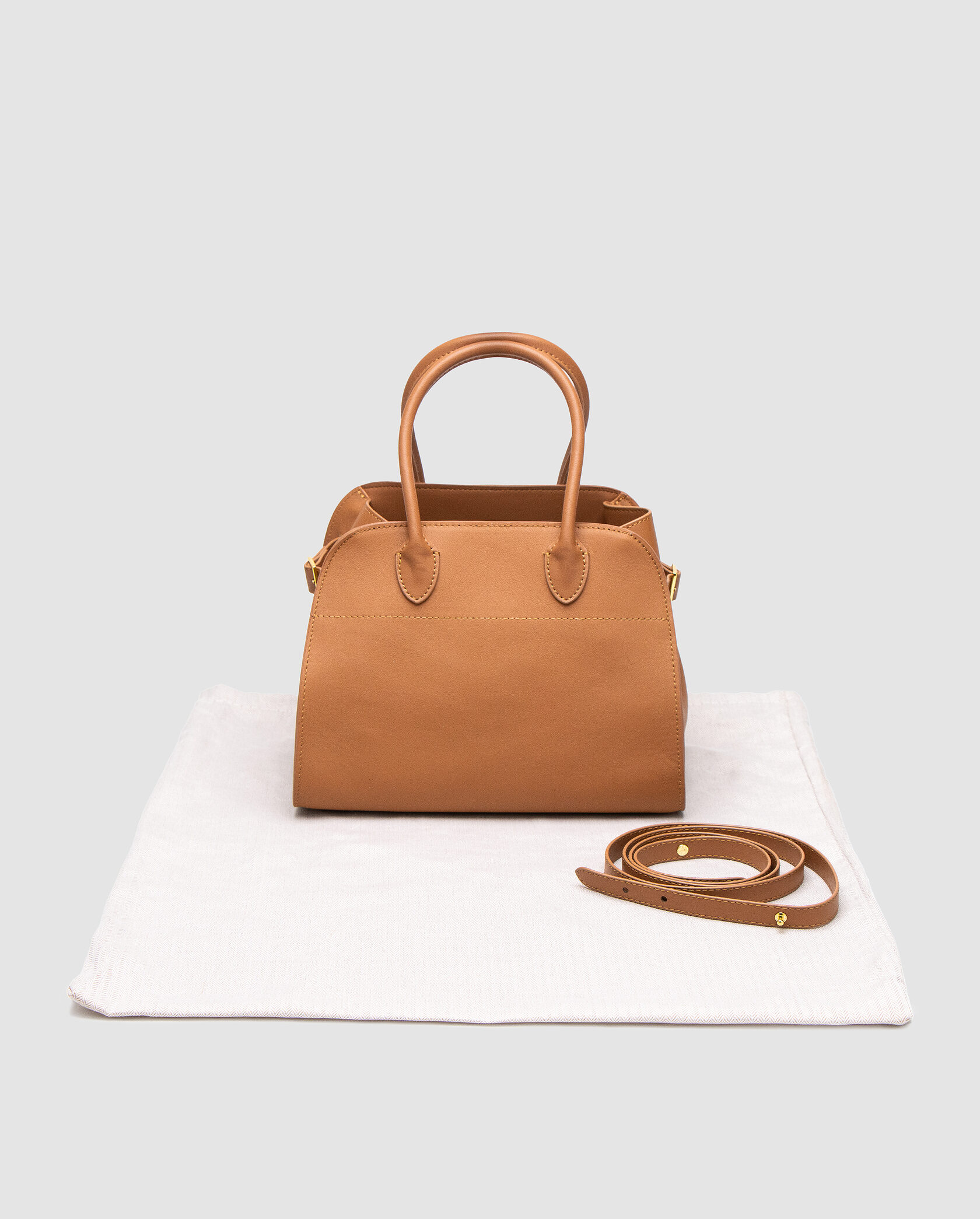 The Row Soft Margaux 26 Bag in Leather Ginger - 2