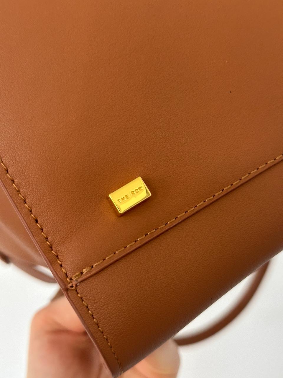 The Row Soft Margaux 39 Bag in Leather Ginger - 12