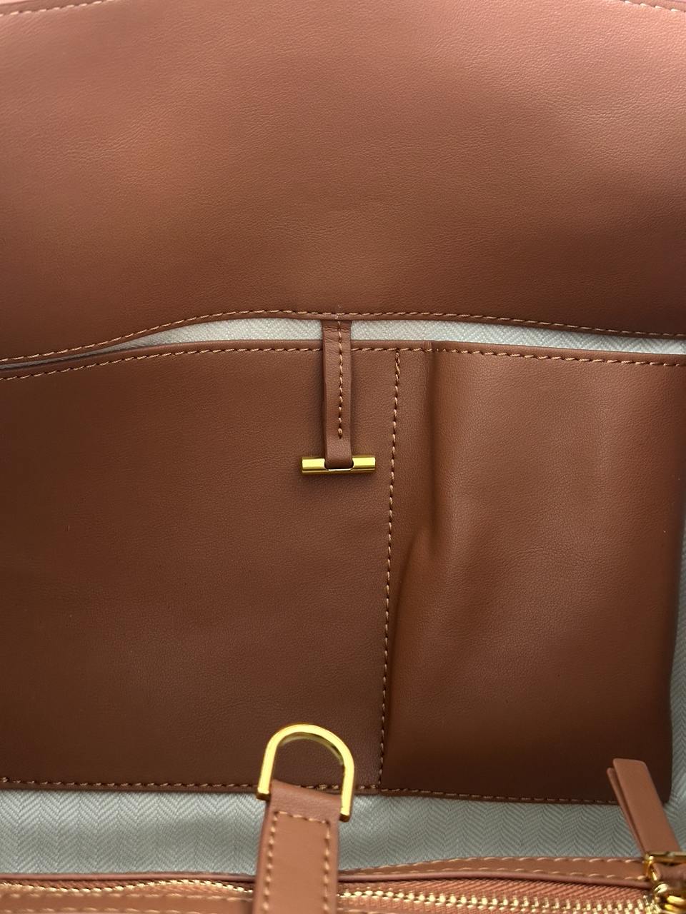 The Row Soft Margaux 39 Bag in Leather Ginger - 14