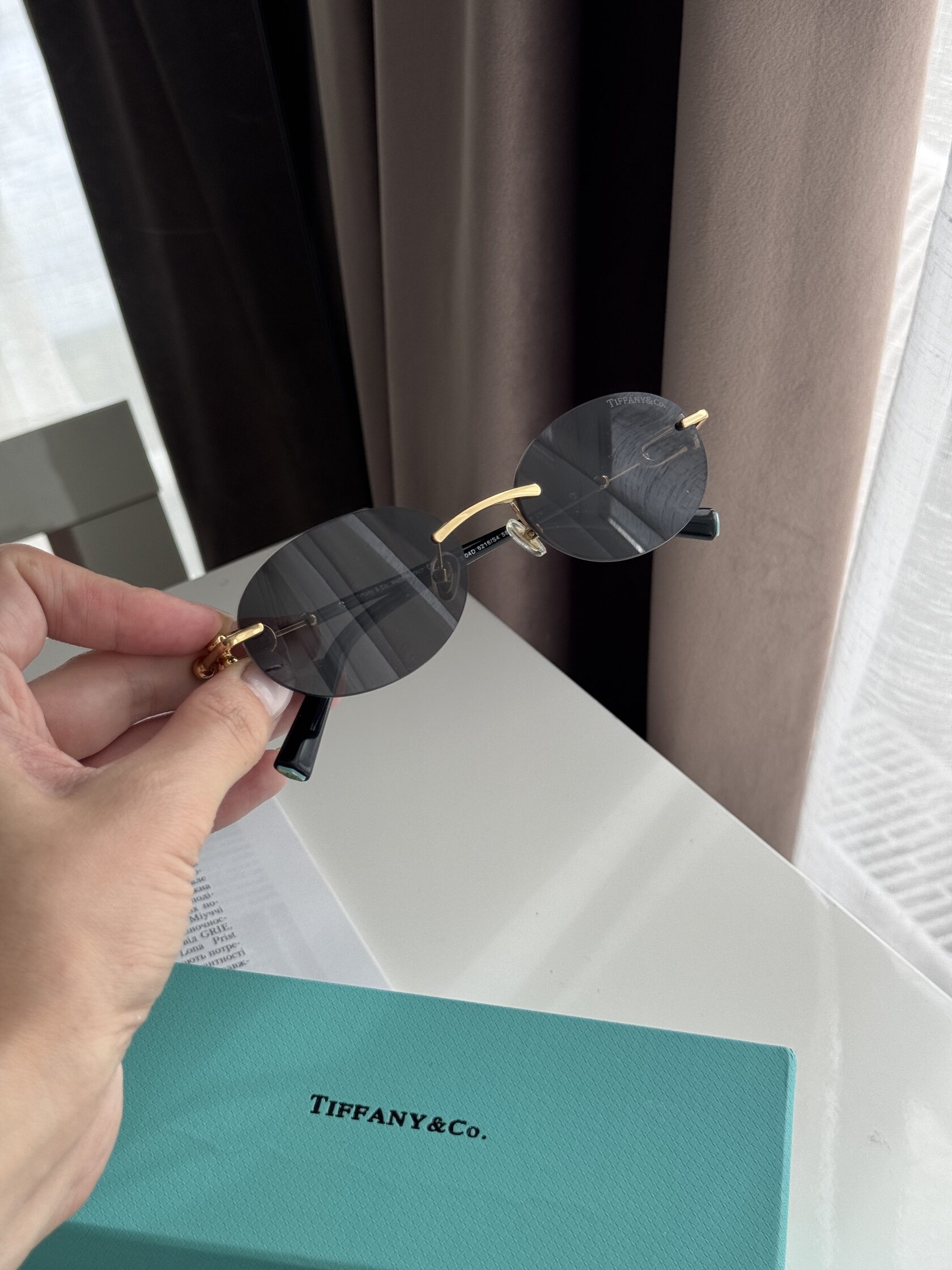 Tiffany &amp; CO Black/Gold TF3104D 6216/S4 2N - 7