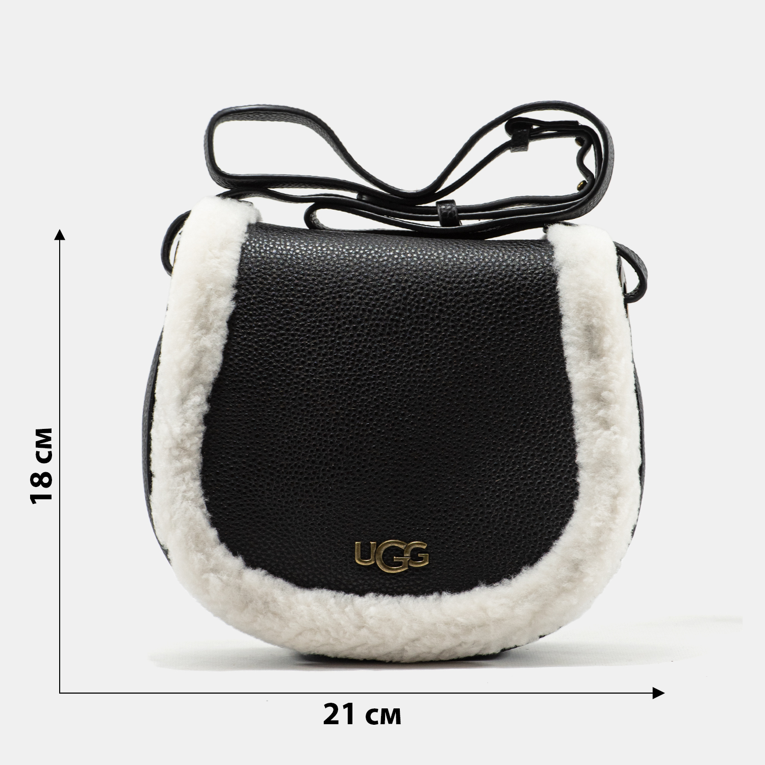 UGG Heritage Crossbody Bag in Black Leather - 3
