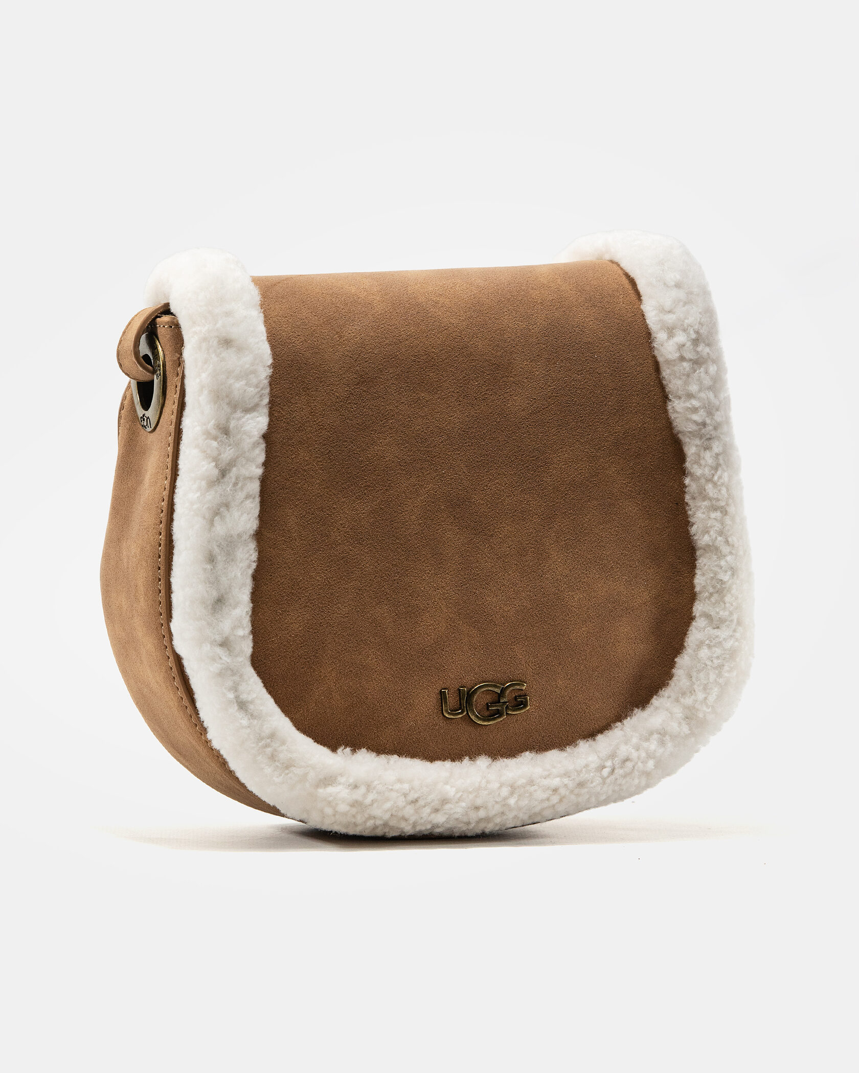 UGG Maribel Mini Bag Leather/Sherpa Brown/White - 5