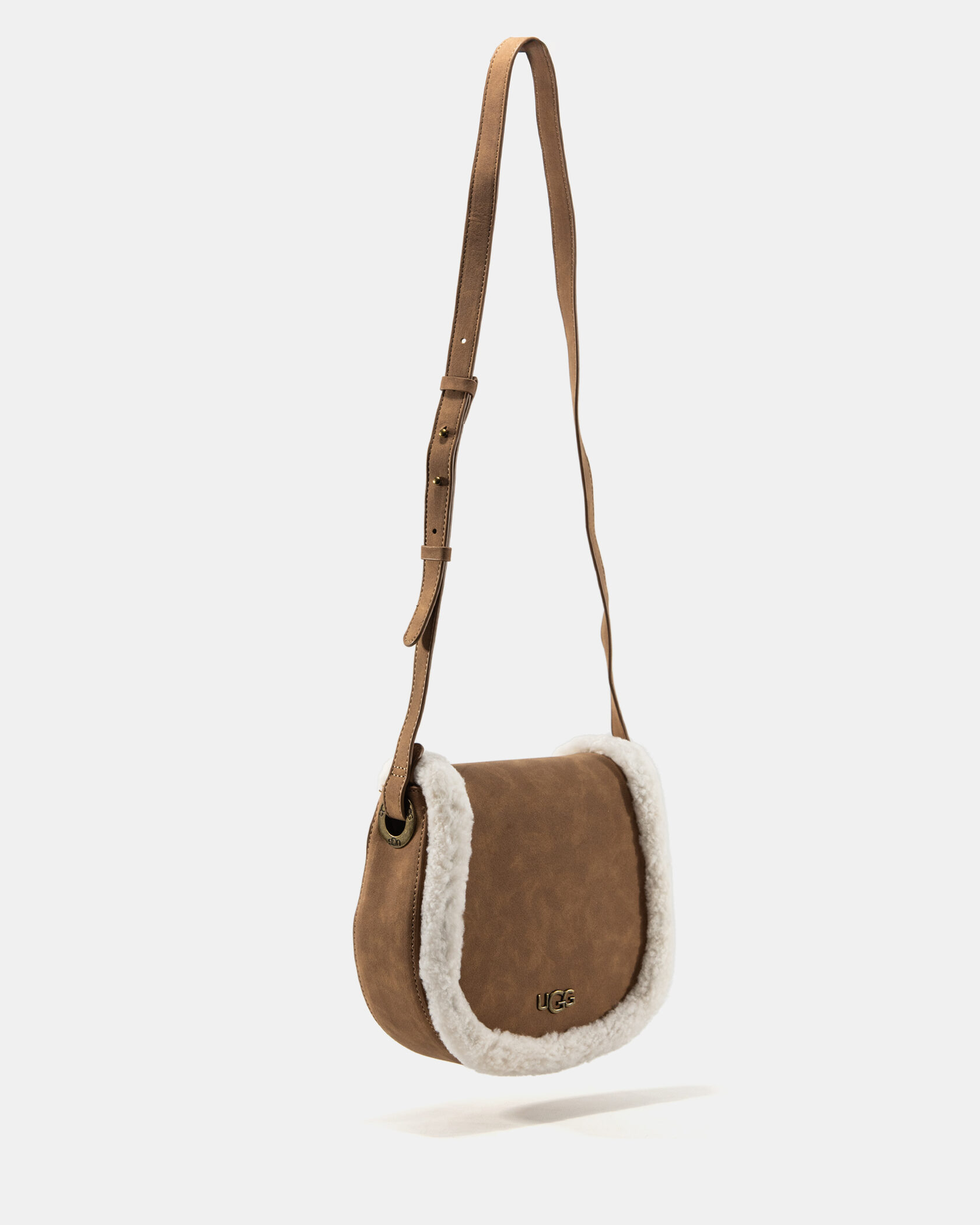 UGG Maribel Mini Bag Leather/Sherpa Brown/White - 8