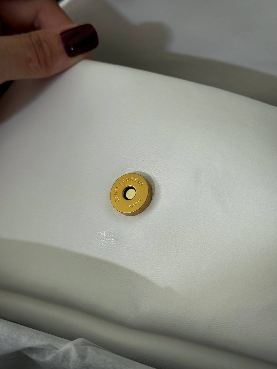 Yves Saint Laurent Chain Wallet In White - 7
