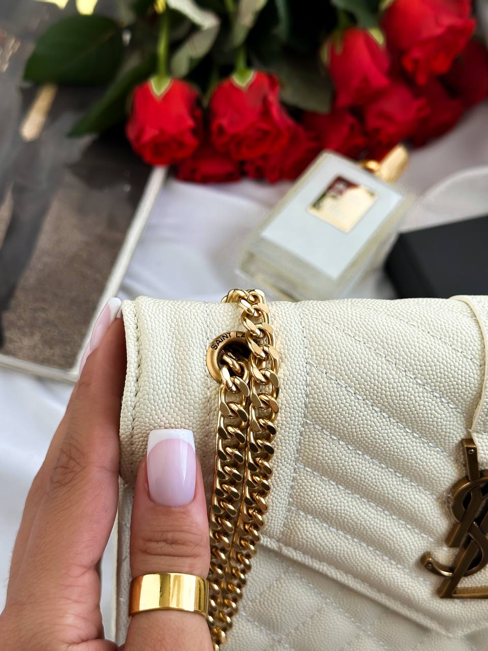 Yves Saint Laurent Envelope Bag White - 7