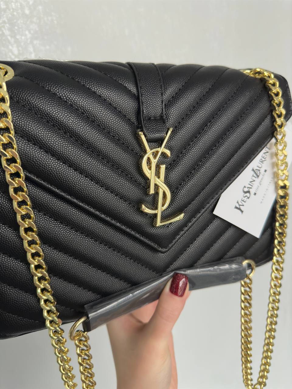 Yves Saint Laurent Envelope Medium In Quilted Grain De Poudre Embossed Leather - 3