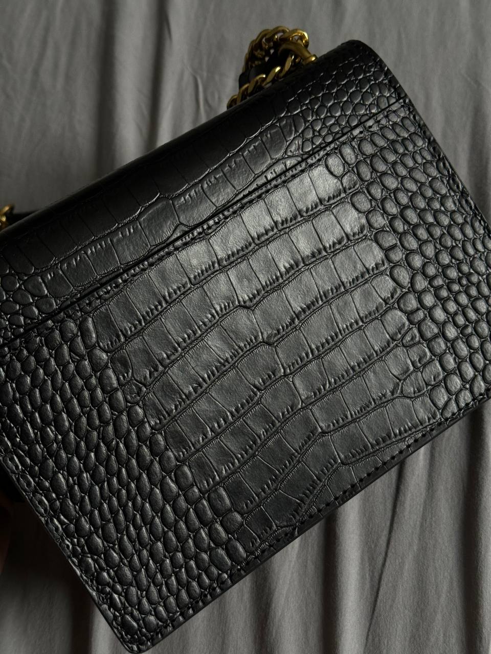 Yves Saint Laurent Medium Sunset in Smooth Leather Black/Silver - 16