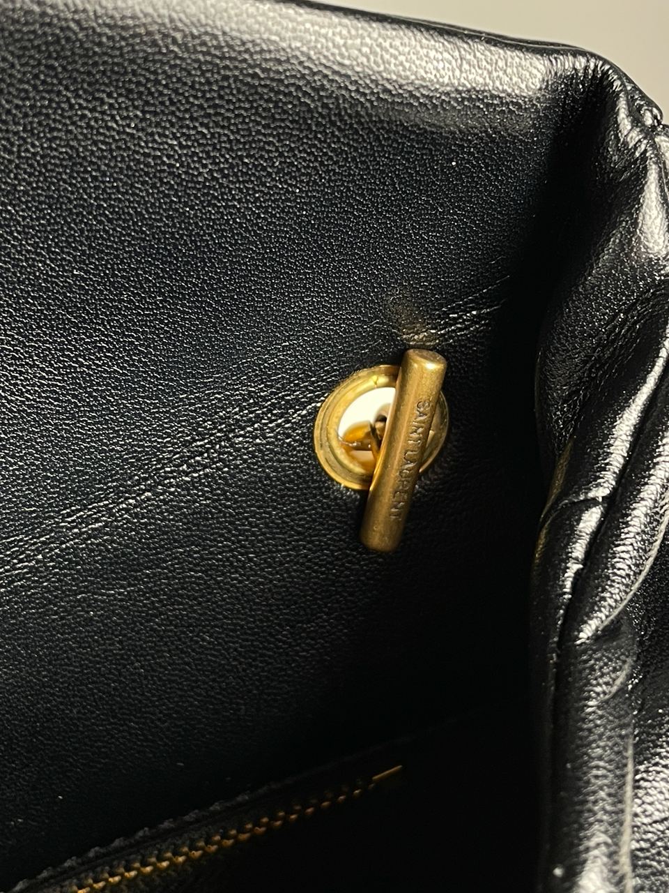 Yves Saint Laurent Puffer Small in Nappa Leather Gold Chain - 15