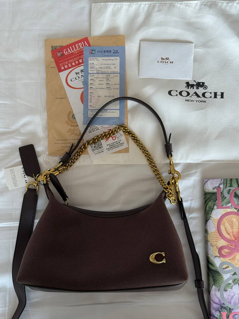 Сoach Juliet Shoulder Bag Brown Suede